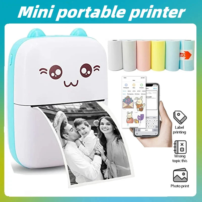 Impresora de etiquetas térmicas de bolsillo de 58 mm