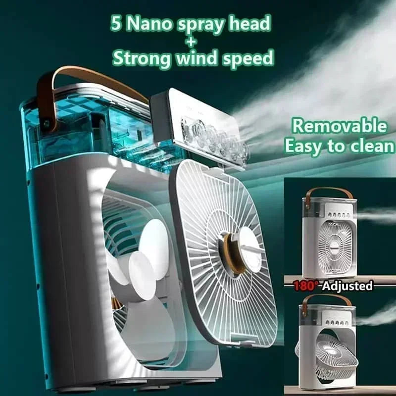 Ventilador 3 en 1, minienfriador de aire para el hogar