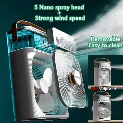 Ventilador 3 en 1, minienfriador de aire para el hogar