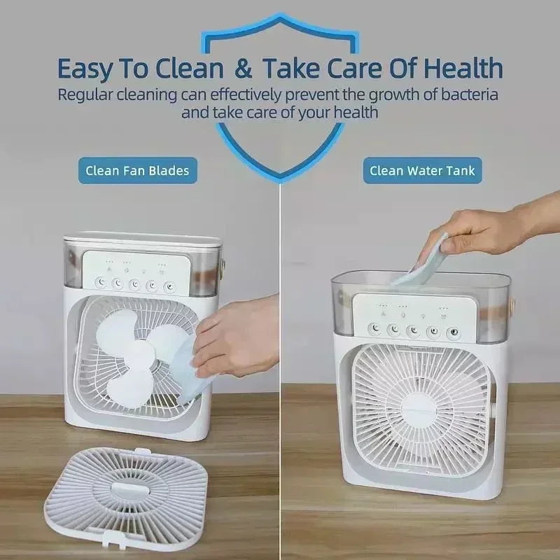 Ventilador 3 en 1, minienfriador de aire para el hogar